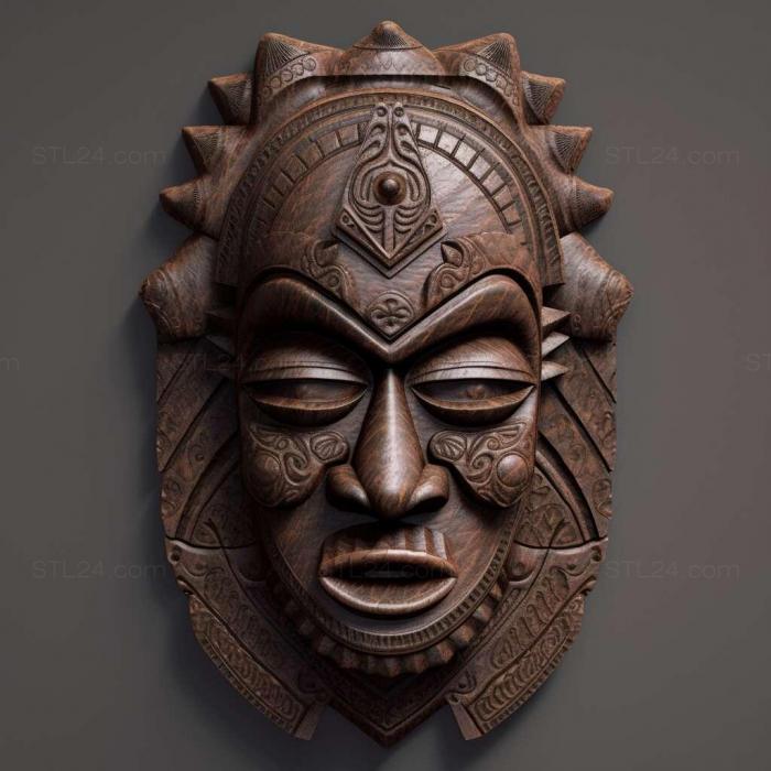 Games (African Mask 1, GAMES_29349) 3D models for cnc